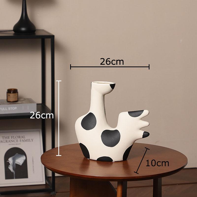 

Black and White Polka Dots Ceramic Vase Creative Plant Pot Desk Decoration Flower Arrangement Flowers Vases Room Aesthetic Decor