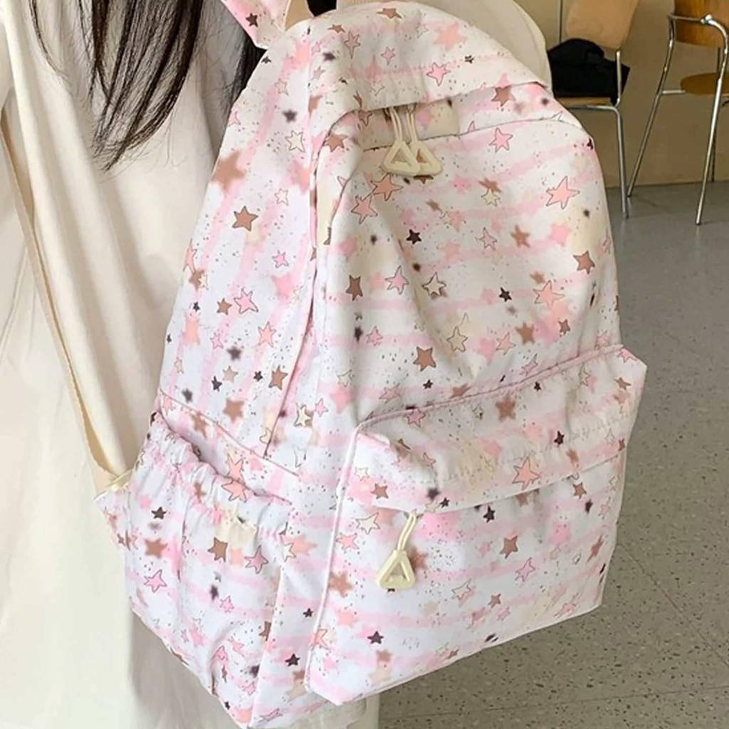 Japanese Cute Star Cartoon Backpack Women's Large-capacity Travel Students 'schoolbag Light Waterproof Class Bag