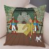 Federa Cuscino con Stampa Carlino Cartone Animato per Camera Bambini Casa Auto Divano Decorazione Adorabile Cane Animale Federa Cuscino Copricuscino Peluche 45x45cm