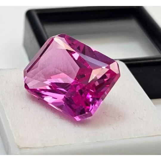 Beautiful Natural Pink Sapphire 17+ Ct Emerald Cut Certified Loose Gemstone