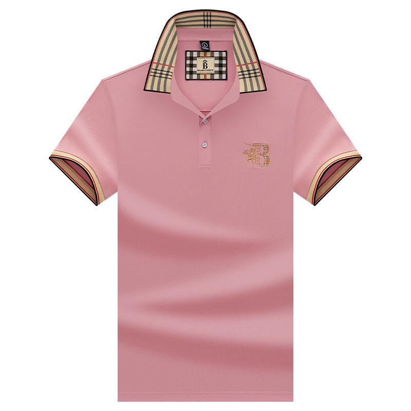 The BAY Specht Heren Geruit Losvallend Poloshirt - Zomer Korte Mouw Trendy Revers Design 52/XL for 140-160 lbs