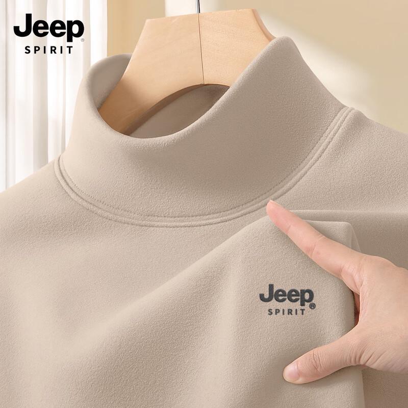 

JEEP SPIRIT Men s Half-High Collar Thermal T-Shirt L