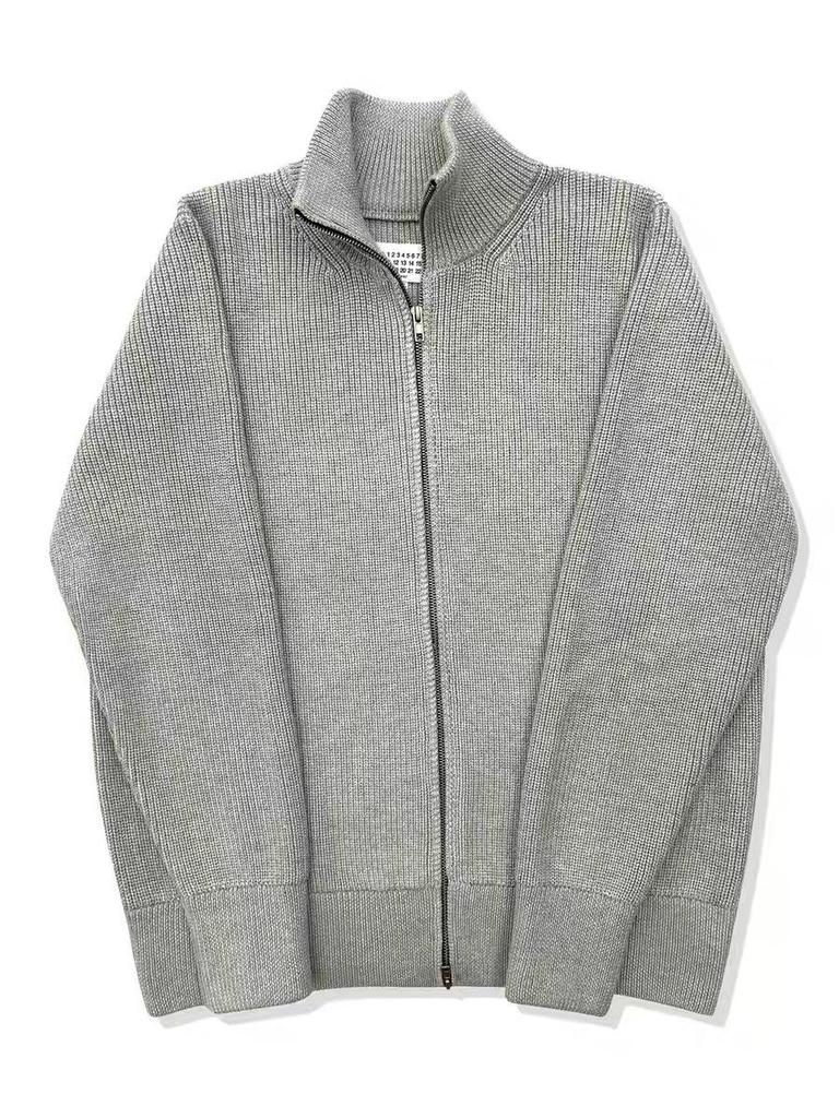 Ma Jia Four Corners: Men's High-Weight Warm Double Zipper Cardigan Sweater Jacket
