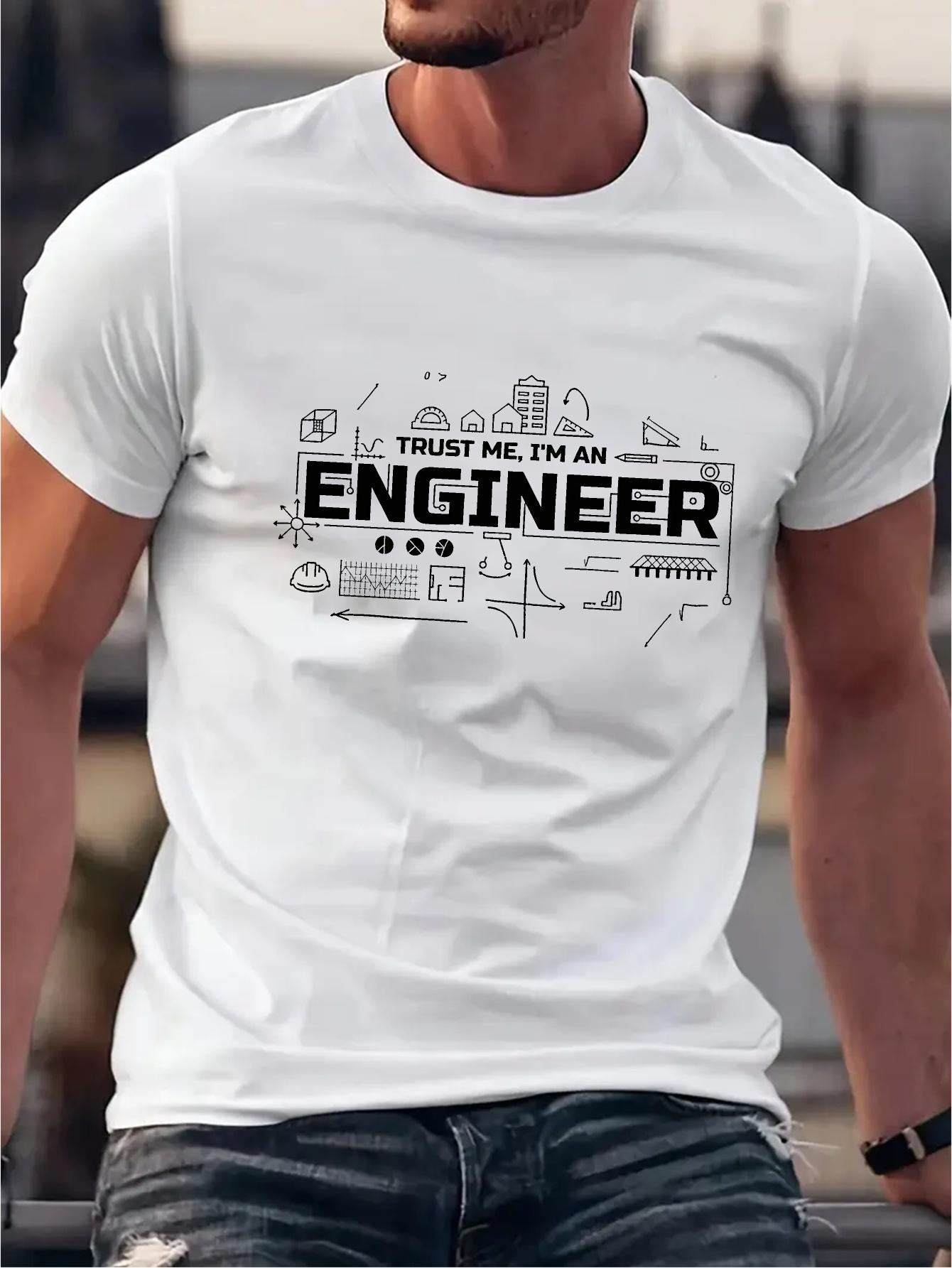 Cotton Blend T-shirt -  Engineer  Graphic Print M