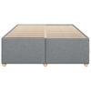Bed Frame without Mattress Light Grey 140 x 190 cm Fabric