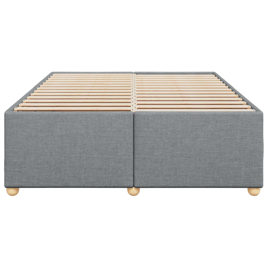 Bed Frame without Mattress Light Grey 140 x 190 cm Fabric