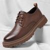 Classic Senior Men Oxford Shoes Formal Office Leather British Style Lace Up Thick Bottom Business Dress