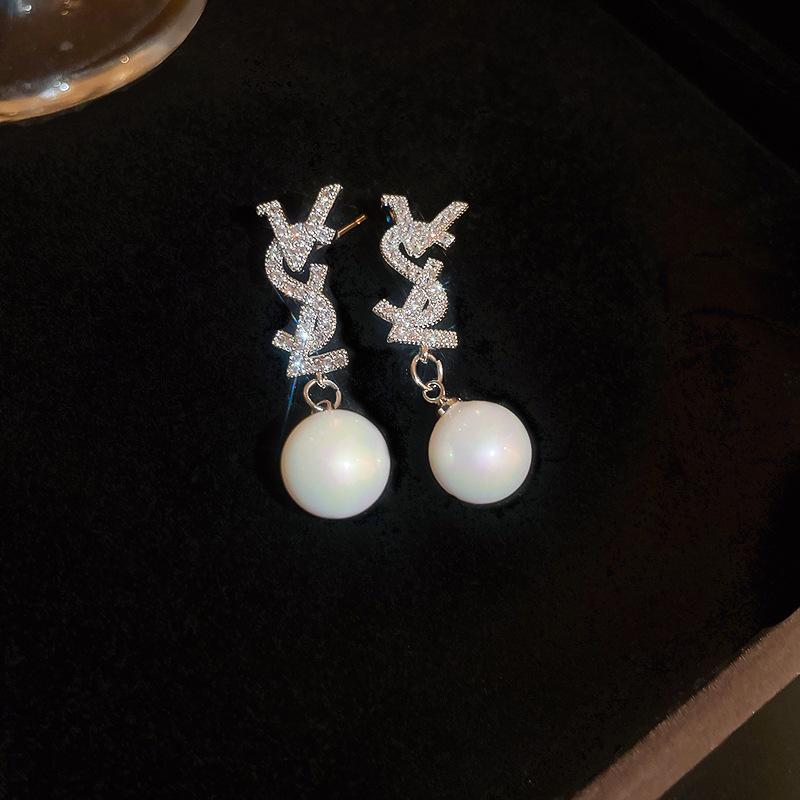 Hochwertige Silbernadel Zirkon Blume Fransenohrringe Europäische und Amerikanische Leichter Luxus Temperament Ohrringe Retro Nischenohrringe