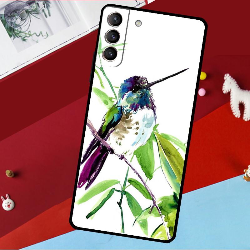 Hummingbird and Flowers Funda For Samsung Galaxy S26 S25 S24 S21 S22 S20 Ultra S9 S10 Plus S23 FE S25 FE Phone Case