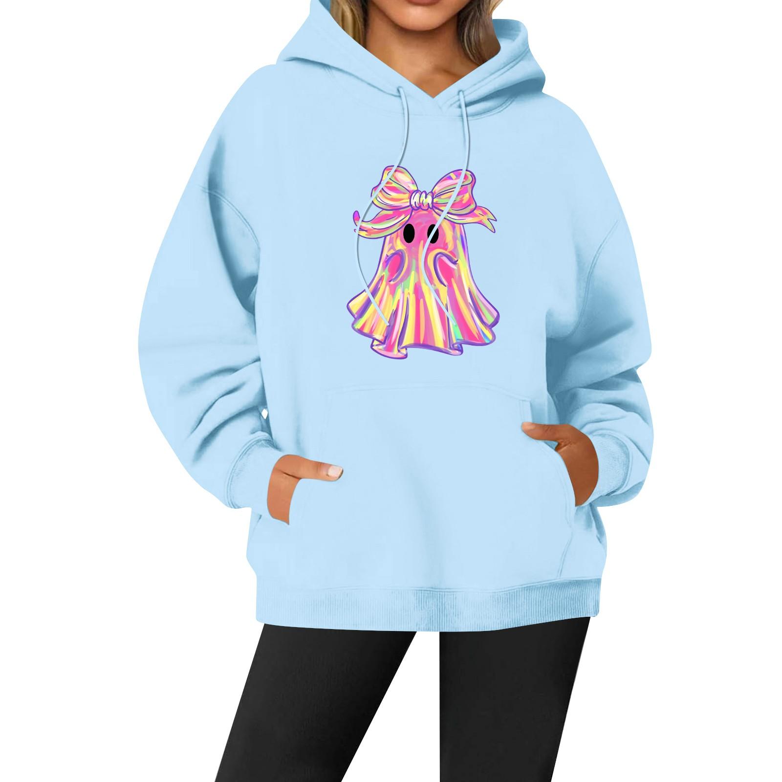 

Женская повседневная модная однотонная толстовка с капюшоном и принтом регби с длинными рукавами XL