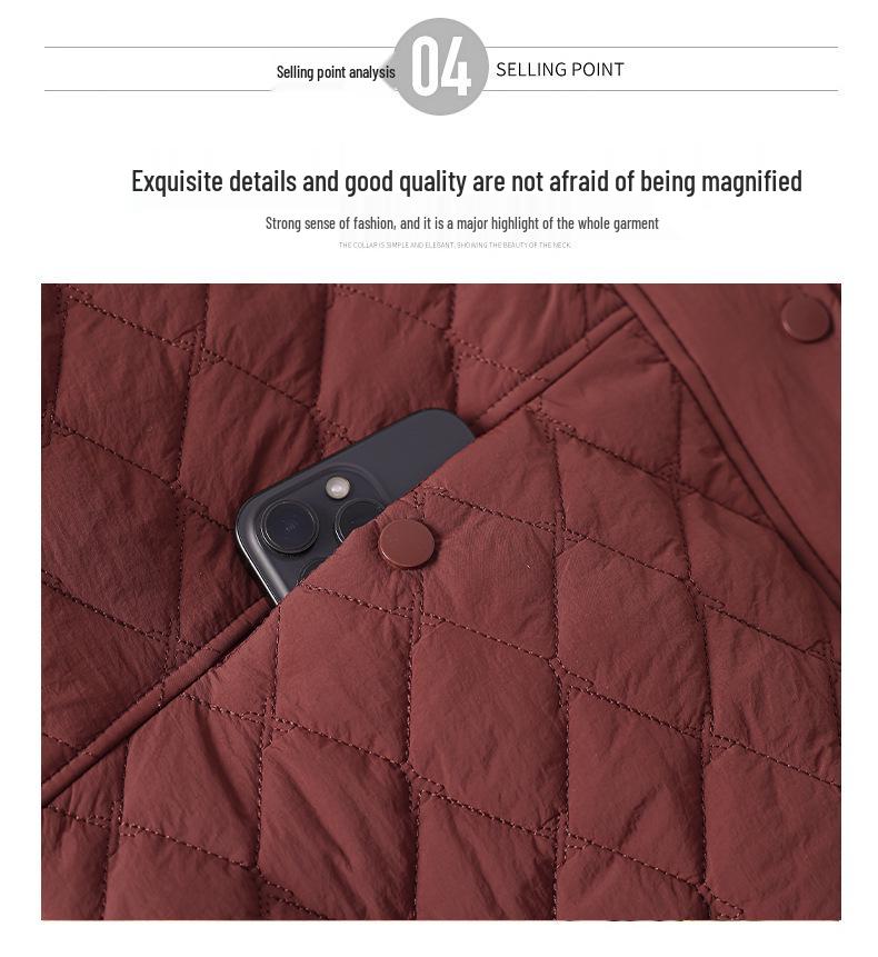 New Winter Lapel Cotton Coat for Middle-Aged Women: Casual Short Jacket for Mothers and the Elderly