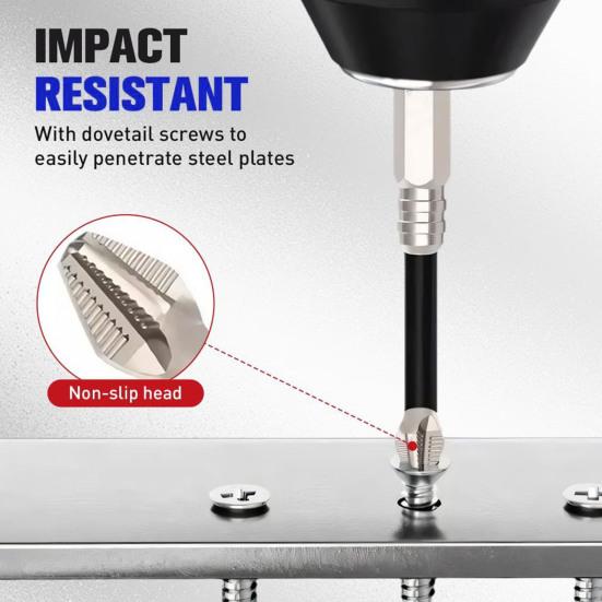 6Pcs Magnetic Screwdriver Drill Bit Set High Hardness Electric Screwdriver Set Professional DIY Tool Kit
