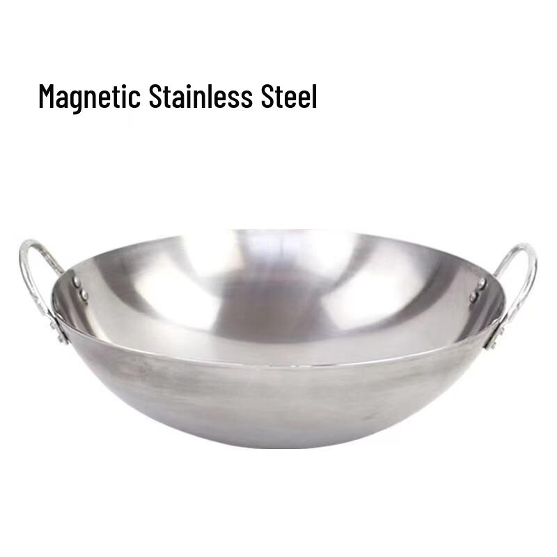 Zhi Shi 40cm 430 Stainless Steel Double-Handled Pot