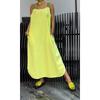 Women's Casual Pocket Striped Suspenders Dress
