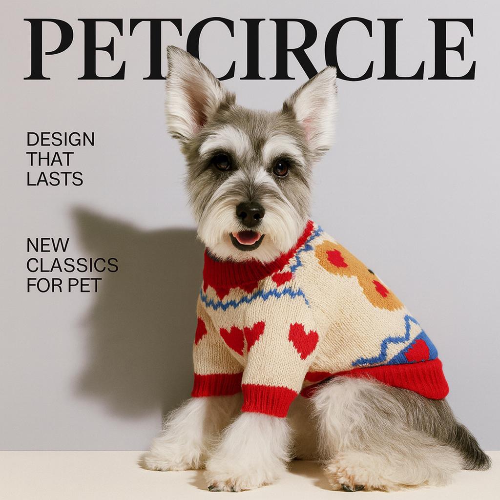 Autumn and Winter Warm and Comfortable Dog Sweater Clothes Pet Cat Clothing Flower Sweater Collection