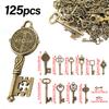 125/40 Stück Gemischte Kleine Schlüssel Anhänger Vintage Bronze Metall Liebes Schlüssel Anhänger Feine Trendige DIY Schmuck Halskette Handwerk Dekoration
