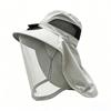 UV Protection Mosquito Head Net Hat With Net Mesh Fishing Bucket Hat Fashion Solar Fan Hat  Camping
