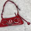Advanced Handbag for Women, Retro Versatile, Crocodile Patterned Trapezoidal Chain Letter Armpit Bag, Single Shoulder Bag, Trendy