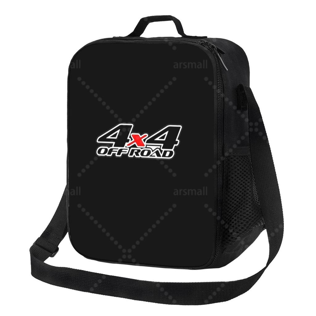 4X4 Off Road Pattern Lunch Bag with Adjustable Shoulder Strap Reusable Thermal Bento Tote for Work Picnic Beach