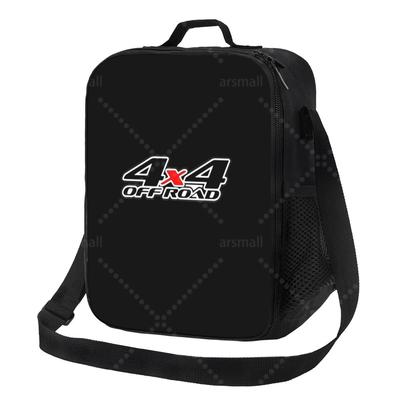 4X4 Off Road Pattern Lunch Bag with Adjustable Shoulder Strap Reusable Thermal Bento Tote for Work Picnic Beach