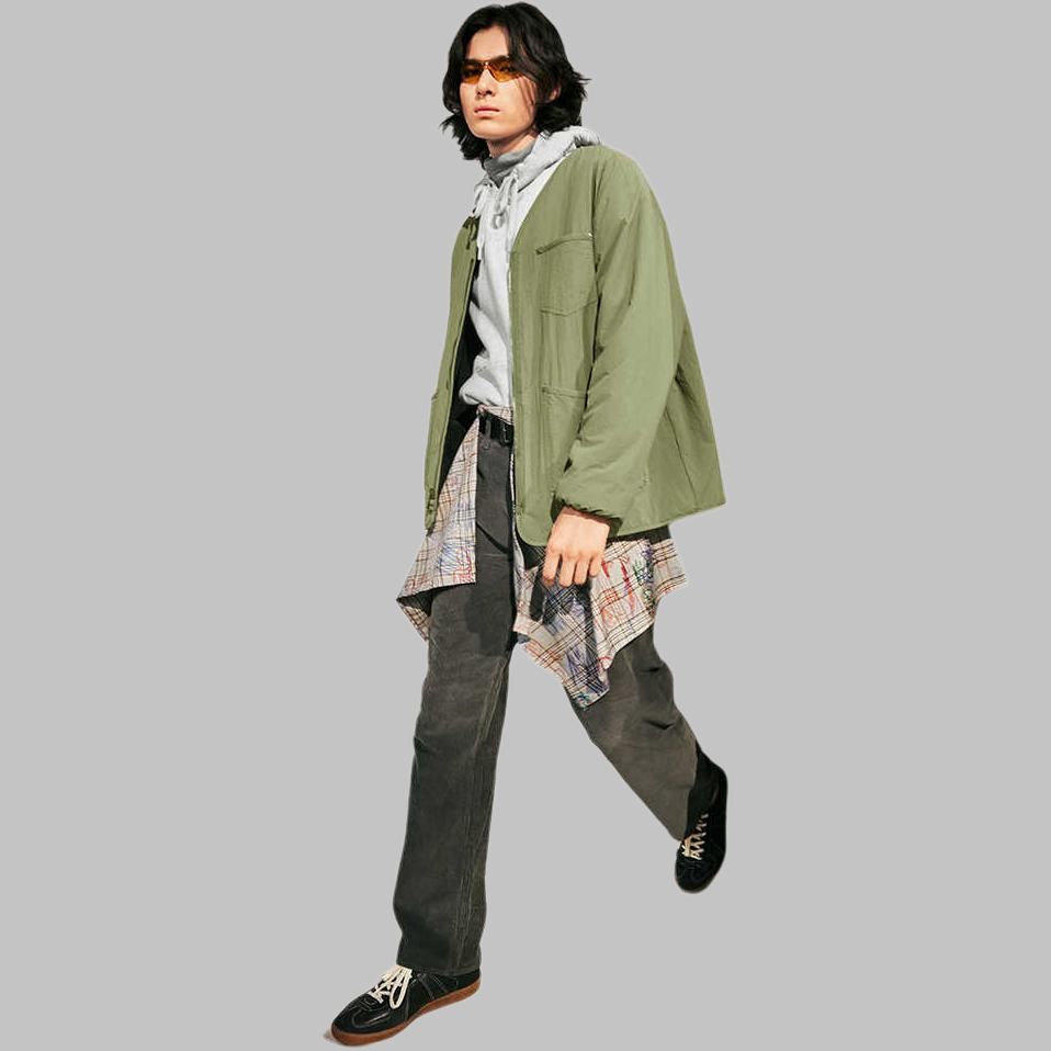 Levis Loose Faux Shearling Reversible Long Sleeve Jacket Men Jackets Green 002PX-0001