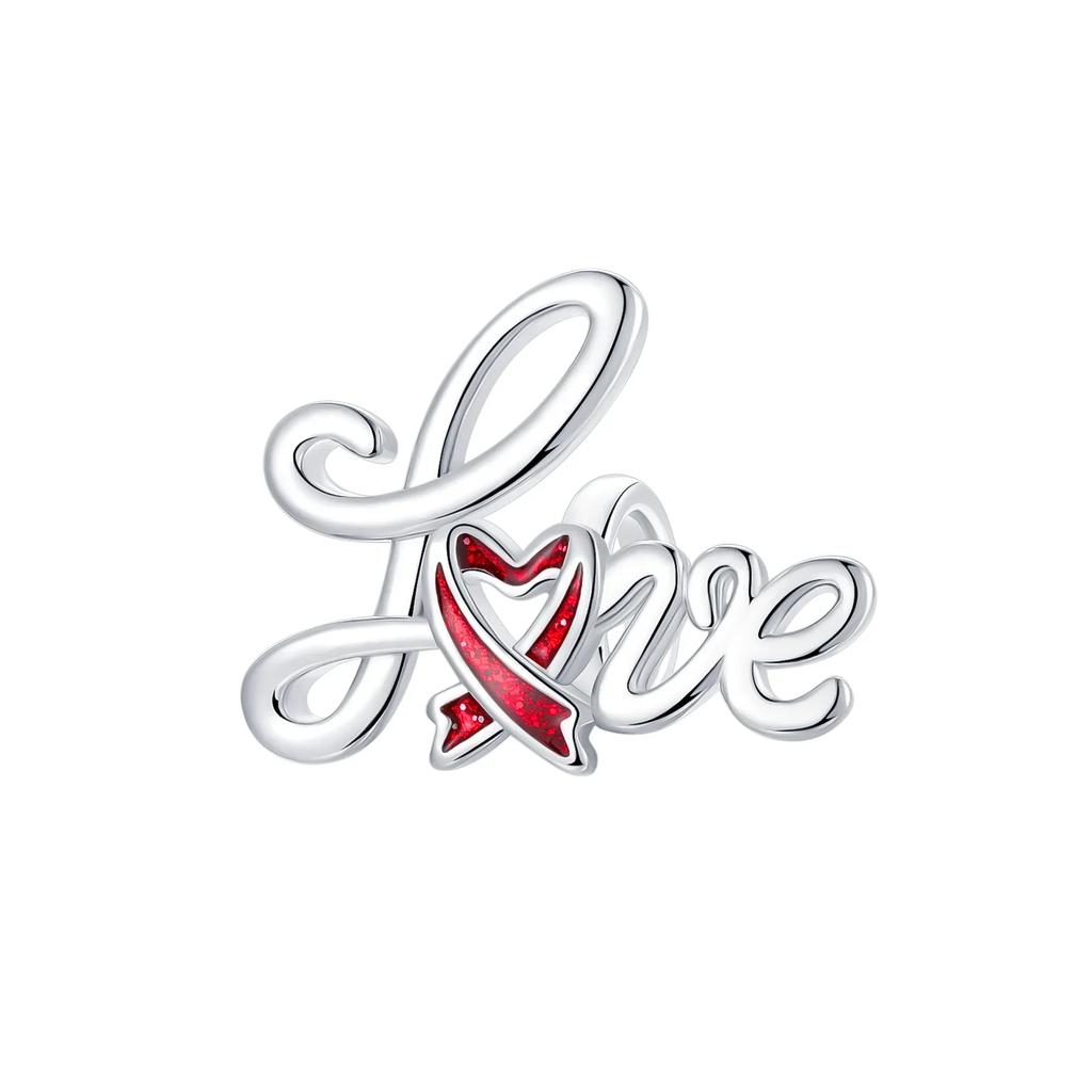 Copper Metal Pink Love Bow Four-leaf Clover Heart Charm Bead Components Rings Pendant Bead Components Compatible With Authentic Original Bracelet