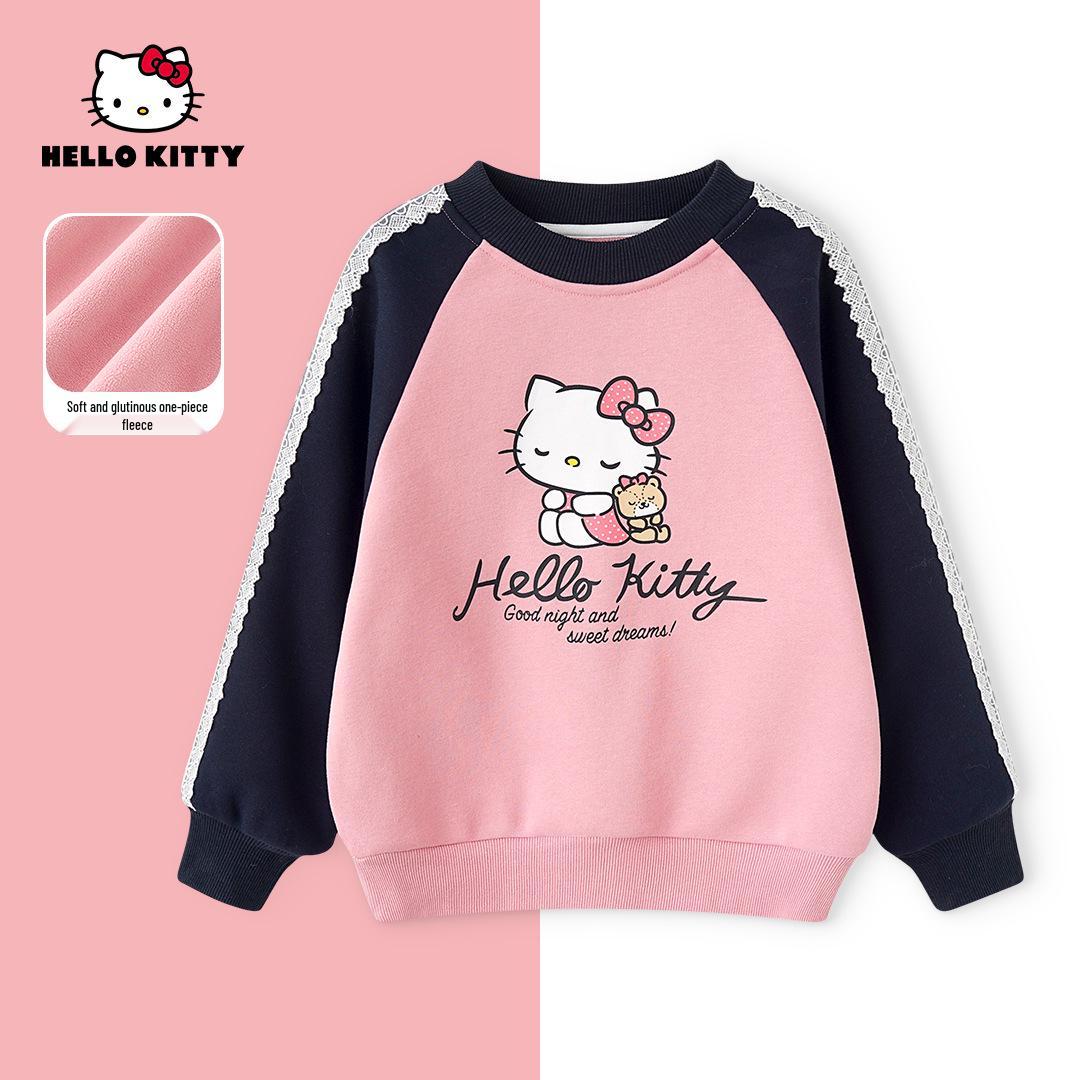 Зимняя толстовка на флисе для девочек Hello Kitty для детей Size 120 for 110-120CM