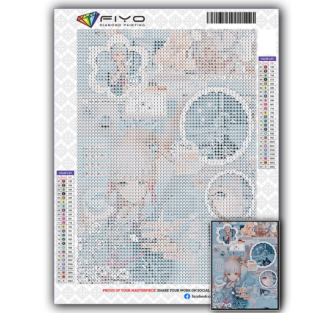 5D DIY Genshin Game Character Cross Stitch Rhinestones Diamond Drawing Embroidery Mosaic Home Decor