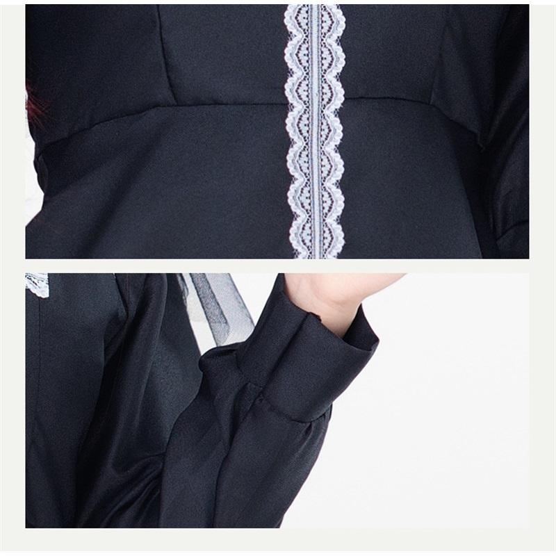 Gothic Bride Halloween Costume Dark Witch Nun Vampire Outfit With Cross For Halloween Party Ghost Performance