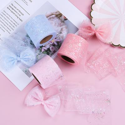 6cm*25yards Tape for DIY Handmade Bowknot and Wedding Decor Party Supplies Baby Shower Tutu Skirt