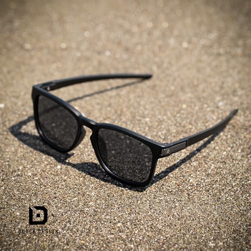 [BLACK DESIGN] Men's Driving Sunglasses, Safety Glasses, Polarized Sunglasses, 3-Layer Filter with Polarization, Photochromic, and UV400 Protection, U