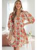 2026 Summer V-Neck Floral Print Dress: Versatile European and American Fashion Loose Cover-up Short Skirt for Women