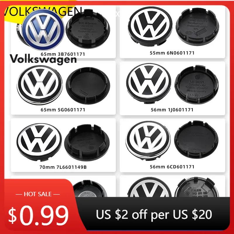 For VOLKSWAGEN VW 2025 Hot 4PCS 56mm 63mm 65mm 70mm Car Wheel Center Hub Caps Cover for VW Volkswagen Golf Polo Passat Touran CC