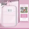 Organizzatore Documenti Leggero Busta con Zip in Rete Borsa per Documenti Formato A4 Letter 3 Scomparti Trasparente
