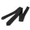 Rachel Narrow Tie, Slim Tie, Made In Japan, Black, Solid Color, Washable, Slim Fit, Glossy Finish (Black)