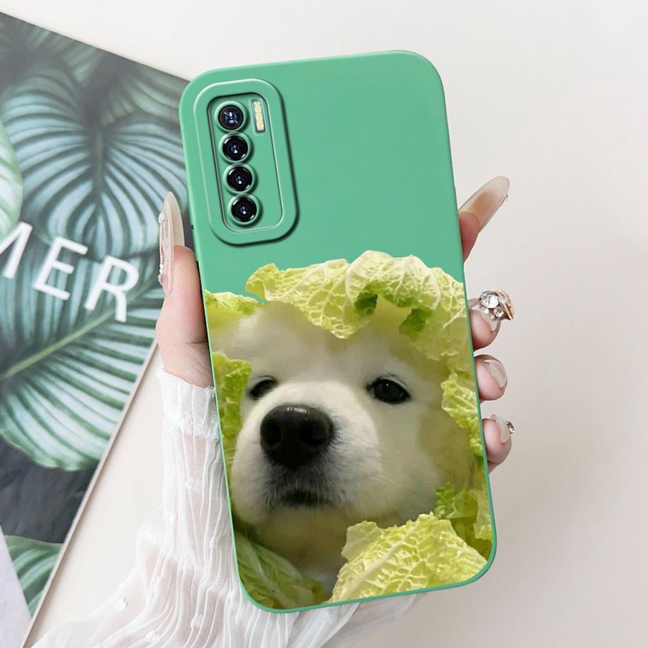 For Tecno Camon 17 Case CG6 CG6j Soft Silicone Cover Fashion Painted Shockproof Bumper For Tecno Camon 17 Pro 17P Camon17 Fundas