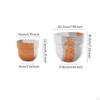 Resin Flower Pot Flared Rim StoneLook Tapered Body Brushed Finish Planter S Black Orange
