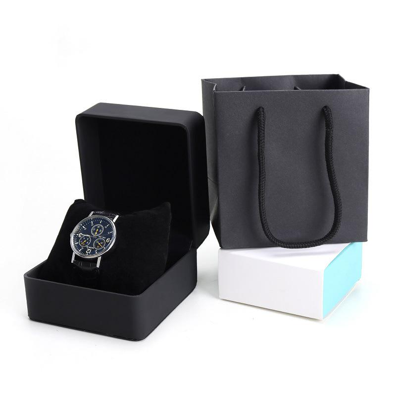 Cross-Border Exclusive PU Leather Watch and Jewelry Display Box with Frosted Texture
