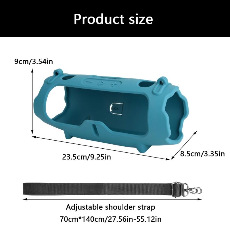 Silicone Protective Case for Charge 6 Speakers with Shoulder Straps, Dustproof and Shockproof Speakers Guard