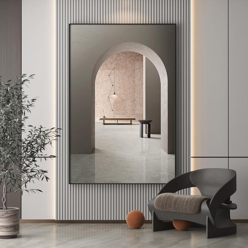 Landscape Building Canvas Painting Wall Art Geometric Architecture Space Aisle Posters and Prints for Living Room Corridor Decor