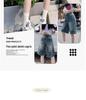 Women's 2025 Retro Washed Denim Mid-Length Loose Straight-Leg Shorts
