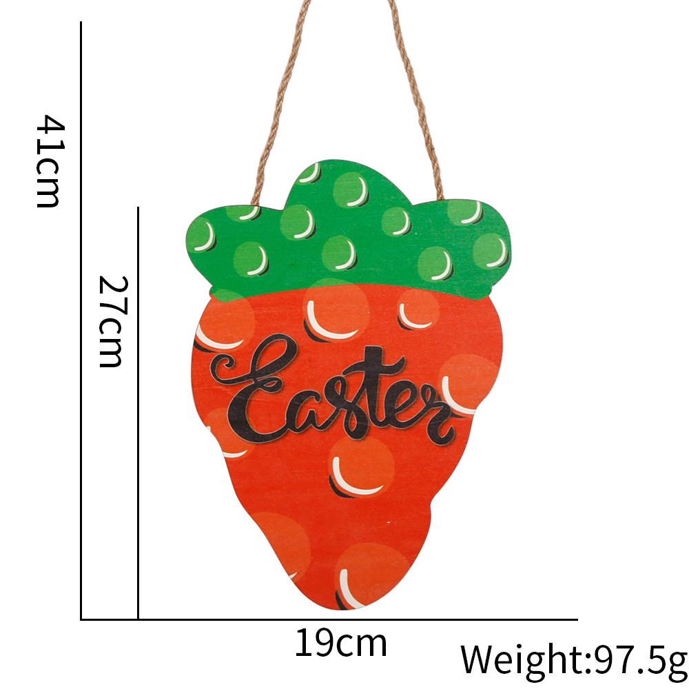 Charming Easter Wooden Hanging Decoration Featuring Colorful Eggs And Adorable Rabbits