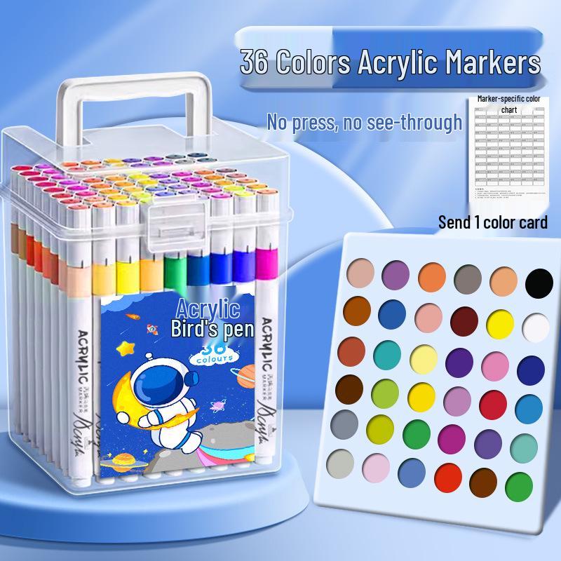 Acrylic Marker Set - 120 Colors, Opaque & Washable, Ideal for Primary & Secondary Students' Art Projects