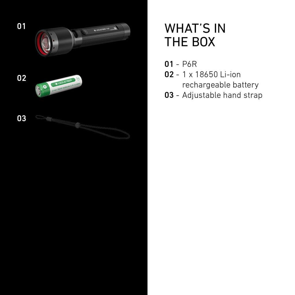 Ledlenser P6R 4th Generation LED Handheld 1600 320m Focus IP68 Warranty with Product Released September Trusted German Ledlenser High-Performance