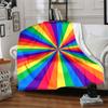 1pc Rainbow Stripes Blanket, Lightweight Flannel Throw Blanket for Sofa, Bed, Travel, Camping, Living Room, Office, Couch, Chair, and Bed