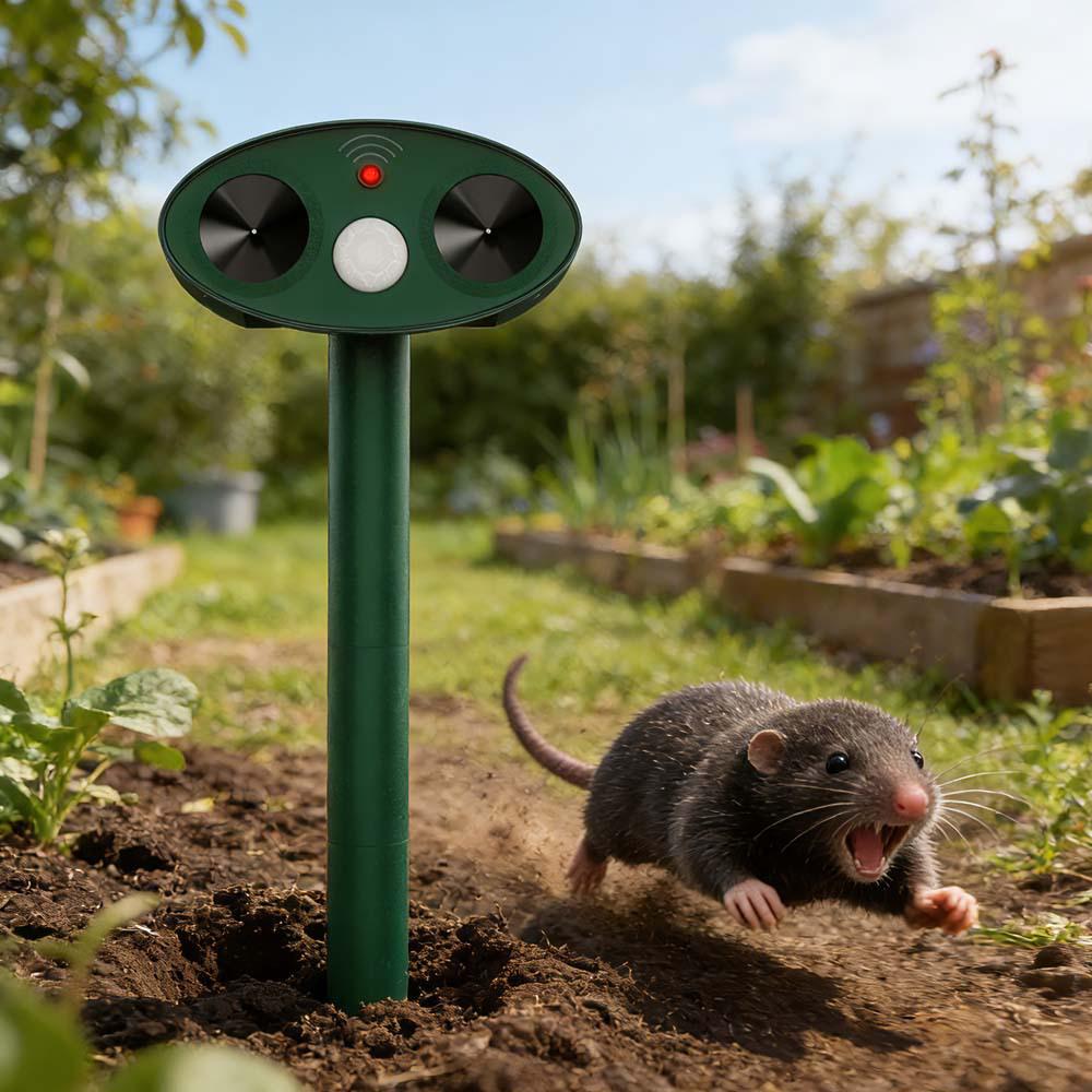 Solar Ultrasonic Animal Repellent: Effective for Rats, Cats, Dogs, Birds