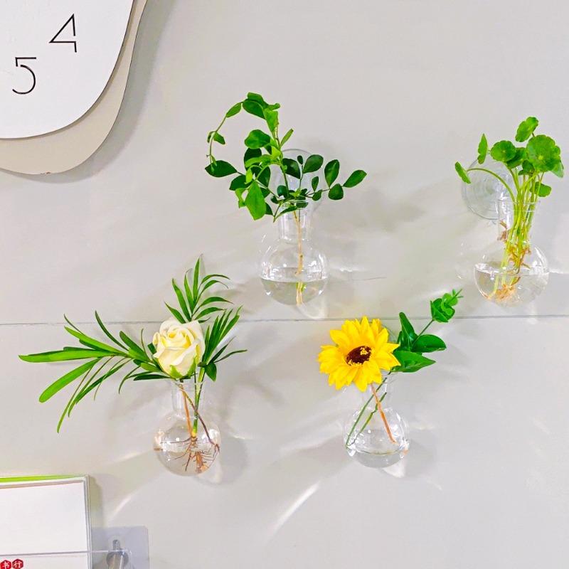 Top Quality Acrylic Wall Mounted Transparent Vase Hydroponics Planter Propagation Station Plastic Flower Pot for Home Decoration