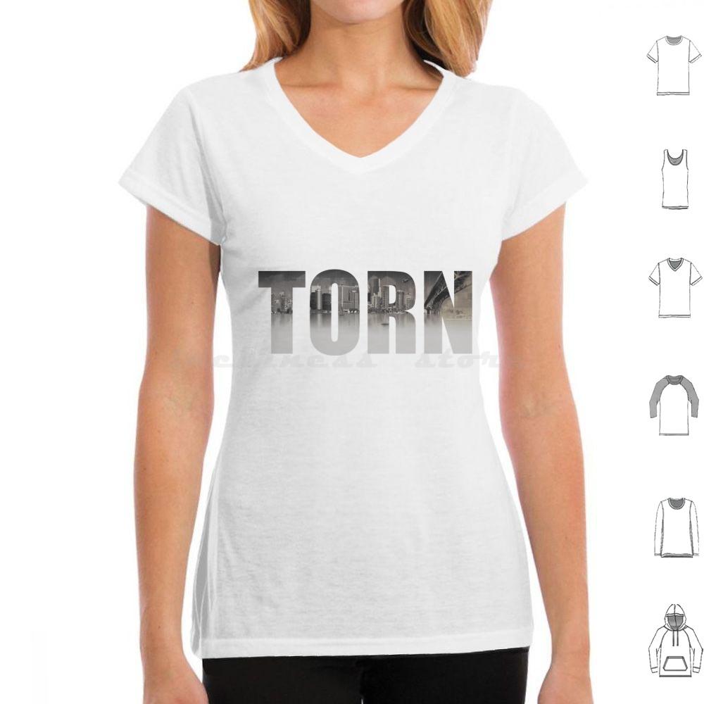 

Torn T Shirt Cotton Men Women DIY Print Torn Torn City 4XL