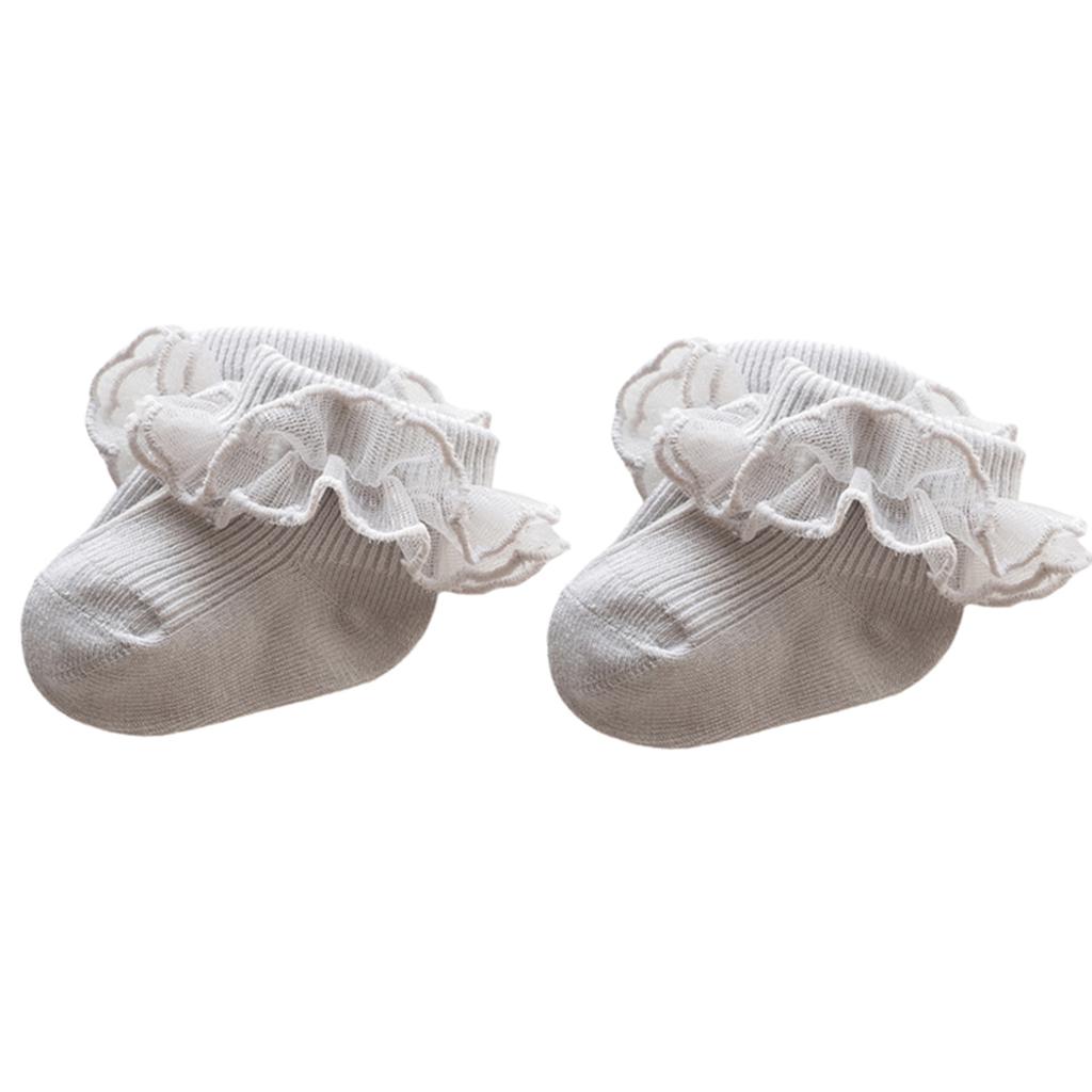 Citgeett Podzimní Kojenecké Dívčí Krajkové Volánky Batole Sladké Princeznovské Ponožky Jaro Podzim Roztomilé Dětské Ponožky