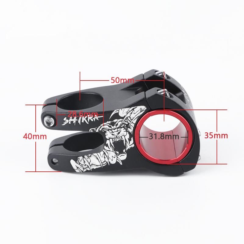 SHIKRA Mtb Power Vorbau Rennrad Mountainbike Tisch Kurze Power Fahrrad Brücke 50mm Vorbau Riser 31,8 35 Lenker Rohr Einstellbar